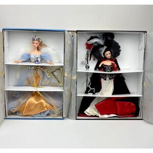 1997 Limited Collector Edition Harpist Angel & Illusion Barbie Lot of 2 - NOS